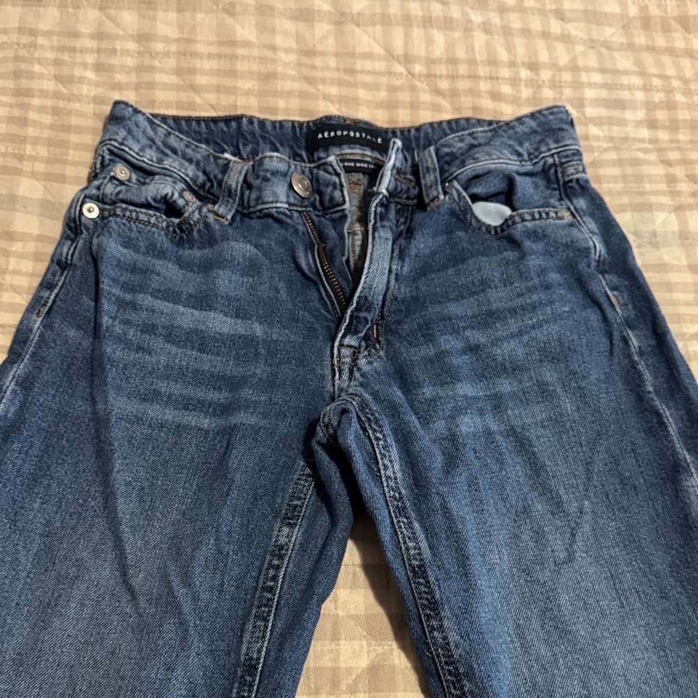 Aeropostale women’s Dark Blue semi wide leg jeans size 000